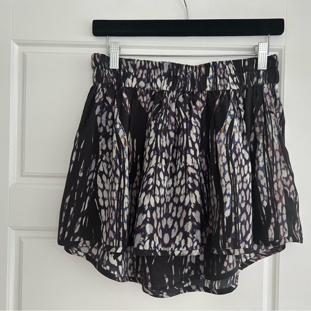 IRO Black and Purple Abstract Skirt